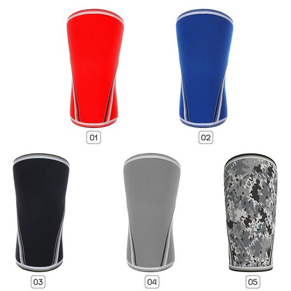 

neoprene knee sleeve 7mm multicolor universal fixed squat support compression powerlifting durable prevent sprain workout#280071 elbow & pad, Black;gray