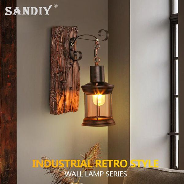 

wall lamps e27 vintage lights loft retro american country style antique sconce for home restaurant bulb replaceable
