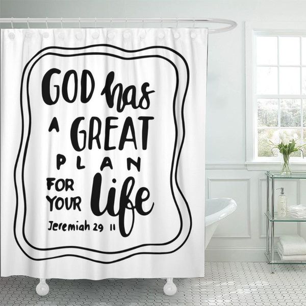

shower curtains god has great plan for your life quote curtain waterproof fabric 72 x inches set with hooks