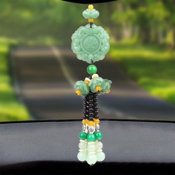

car pendant crystal gourd brave ornaments green beaded in safe interior decorations