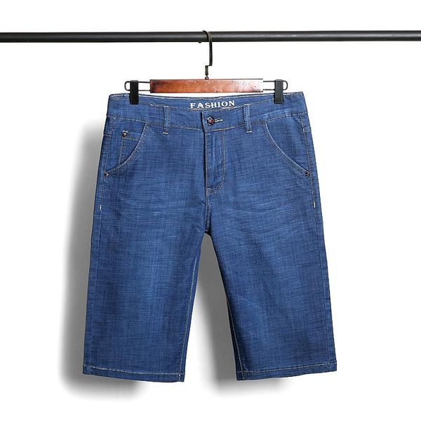 

men's shorts mens jeans stretch blue straight regular fit 2021 summer business casual pants cotton soft breathable denim shorts,626, White;black