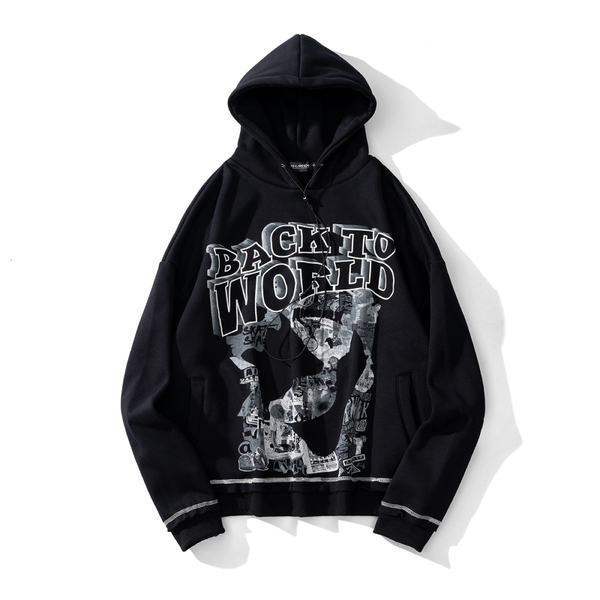 

men's hoodies & sweatshirts winter dark streetwear warm fleece black oversized hoodie men hip hop pullover fashion hooded sweatshirt su