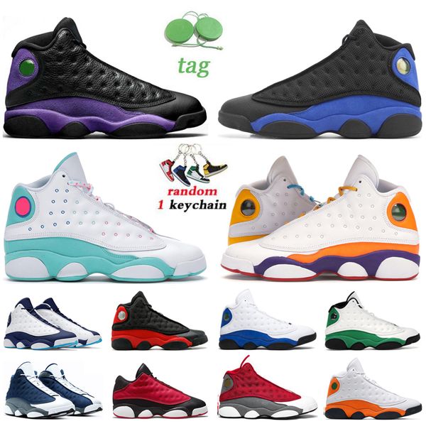 

court purple 13 13s basketball shoes men women red flint dark powder blue aurora green womens mens outdoor sports sneakers trainers, Black