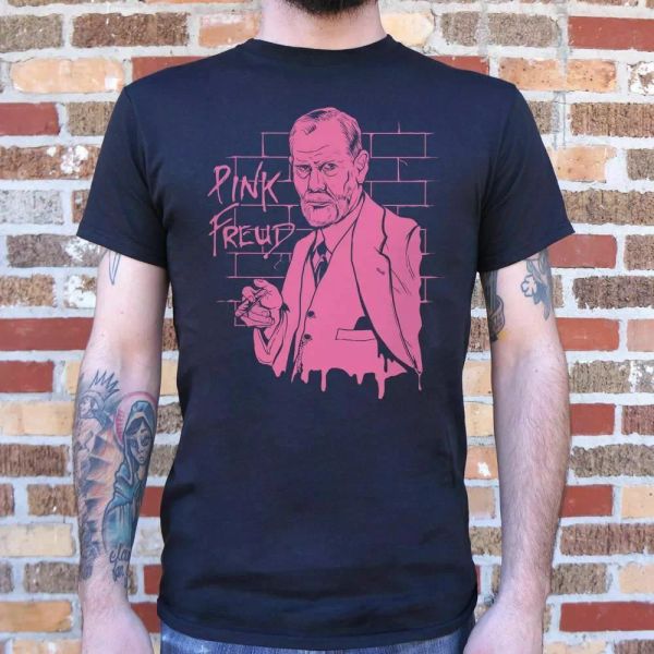 

pink freud t-shirt | mens short sleeve graphic t-shirt, White;black
