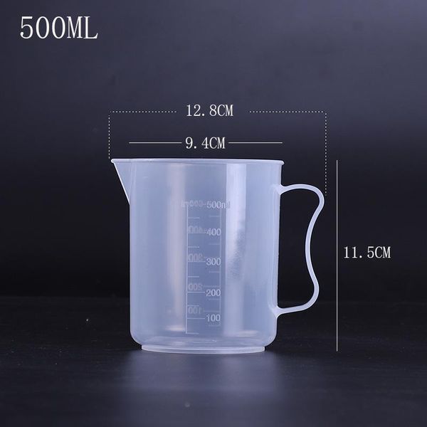 

lab supplies 250/500/1000ml with handle clear plastic graduated measuring cup for baking beaker liquid measure container jugs