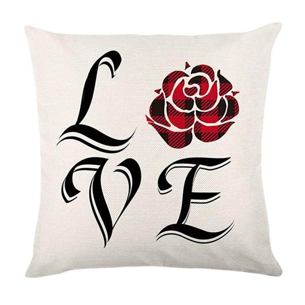 

cushion/decorative pillow valentine's day case cushion 18 x inch cotton linen sofa throw cover red love heart home decor j60