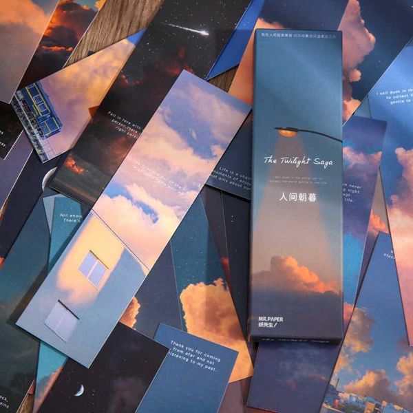 

bookmark 30 sheets ins warm wind paper material escolar stationery bookmarks book holder message card school supplies papelaria