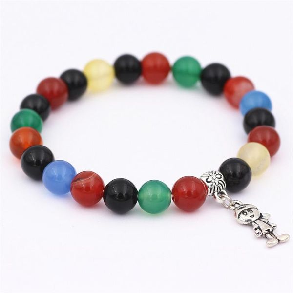 

charm bracelets little girl stone beads bracelet & bangle diy jewelry gifts summer antique original for women natural, Golden;silver