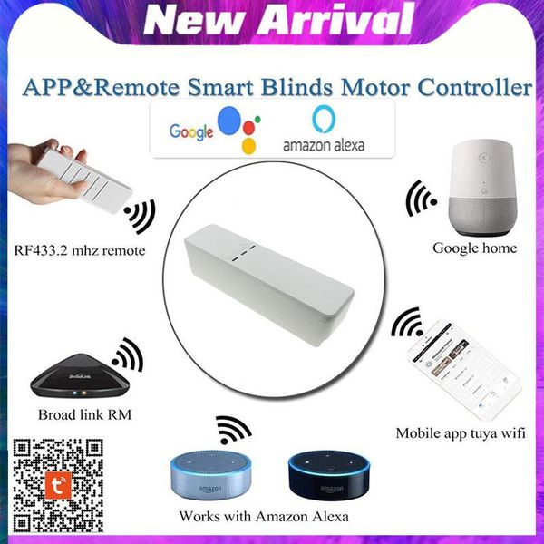 

smart home control motorized chain roller blinds automation kit with remote and mobile via tuya/alexa/google/wifi/smart life