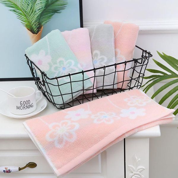 

towel t200b nice floral 2021 wedding small gift cotton water absorbent light pink grey green bath face