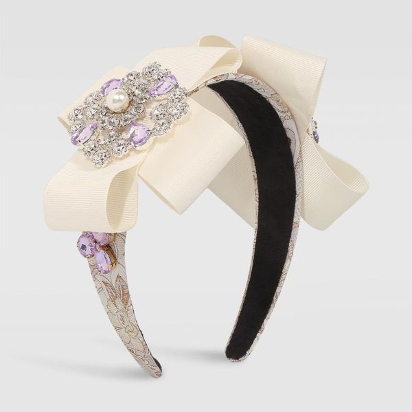 

hair clips & barrettes white bowknot crystal headband women wedding accessories bridal party headbands rhinestones jewelry luxury hairband, Golden;silver