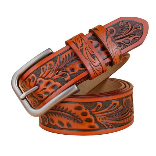 

men belt strap waistband cowskin for arrival pin buckle belts, Black;brown