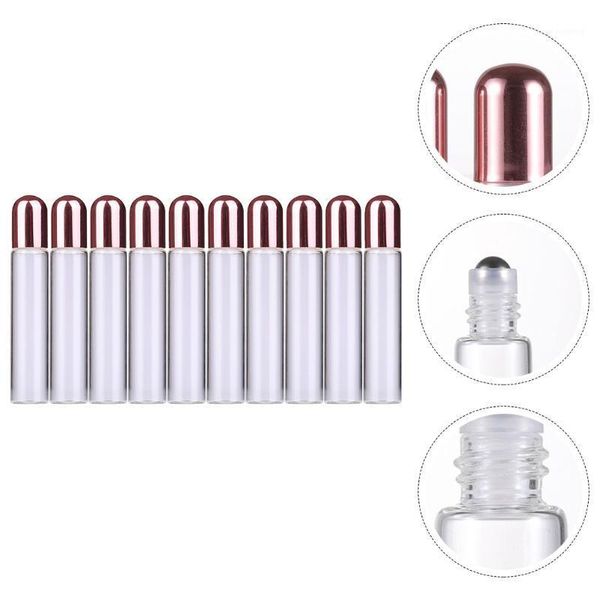 

storage bottles & jars 10pcs essential oil perfume glass roller bottle dispenser (5ml)