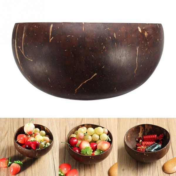 

bowls 1pc vintage natural coconut shell bowl eco-friendly ice cream creative fruit handicraft art work decoration-abux