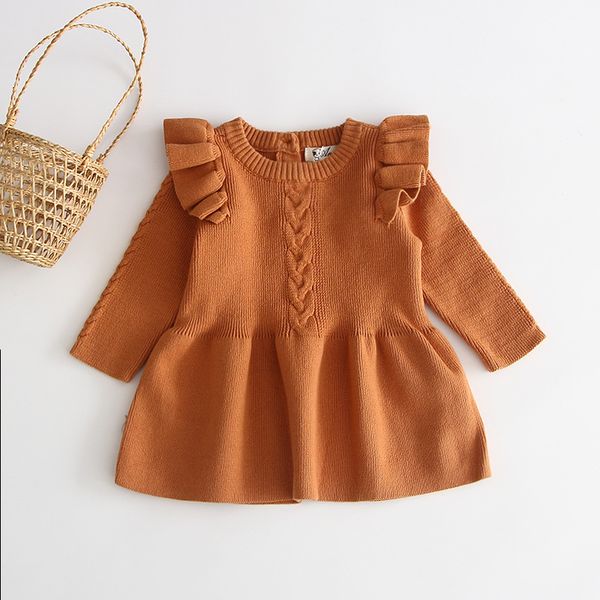 

new baby girls knitted dress autumn winter clothes infant toddler shirts for newborn girl kid cotton christmas dresses, White;black