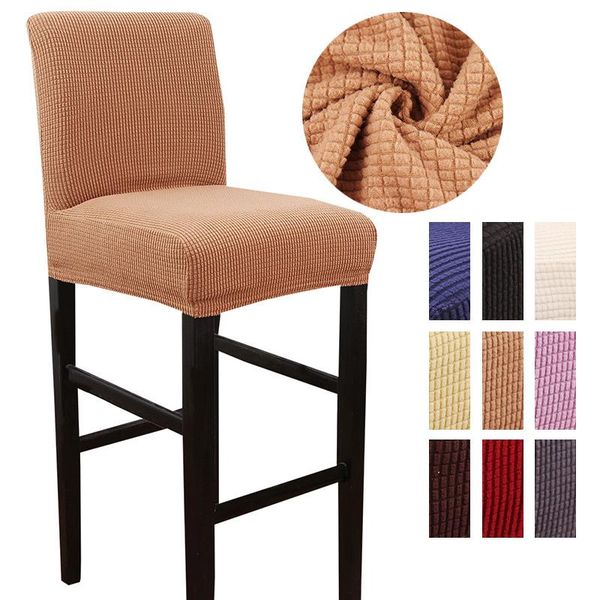 

bar-stool dustproof covers elastic spandex chair for front desk solid color wear-resistant stretch dining room slipcovers