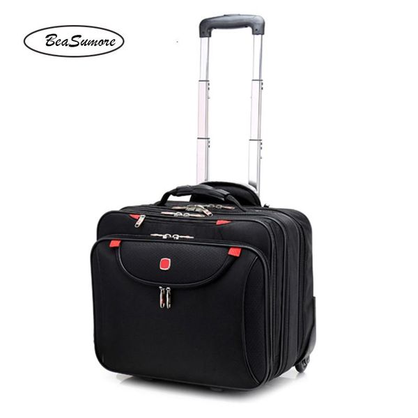 

suitcases beasumore fashion multifunction rolling luggage 18 inch carry ons computer trolley men business travel bag women suitcase trunk