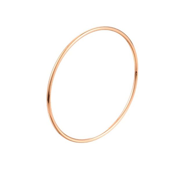 

simple gold titanium steel 2mm plain coil bracelet for women bangle, Black
