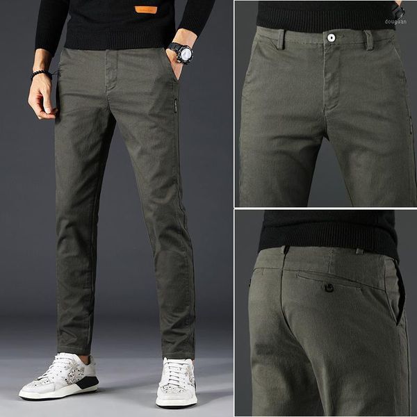

men's pants 2021spring summer autumn casual men cotton slim fit thin chinos fashion trousers male brand clothing plus size 28-38, Black