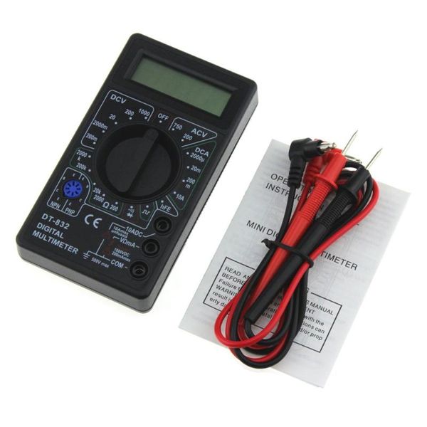 

multimeters dt-832 digital multimeter 1999 counts ac/dc amp volt ohm tester voltmeter ammeter multi meter