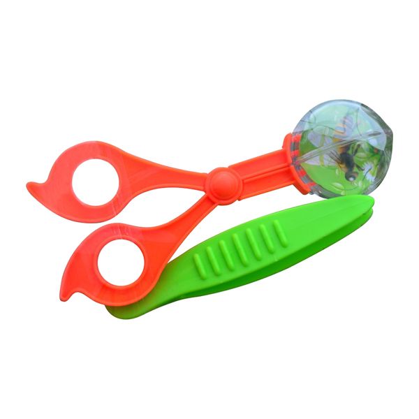 

new nature exploration toy kit kids plant insect study tool - plastic scissor clamp tweezers inset round head scissors clamp toy