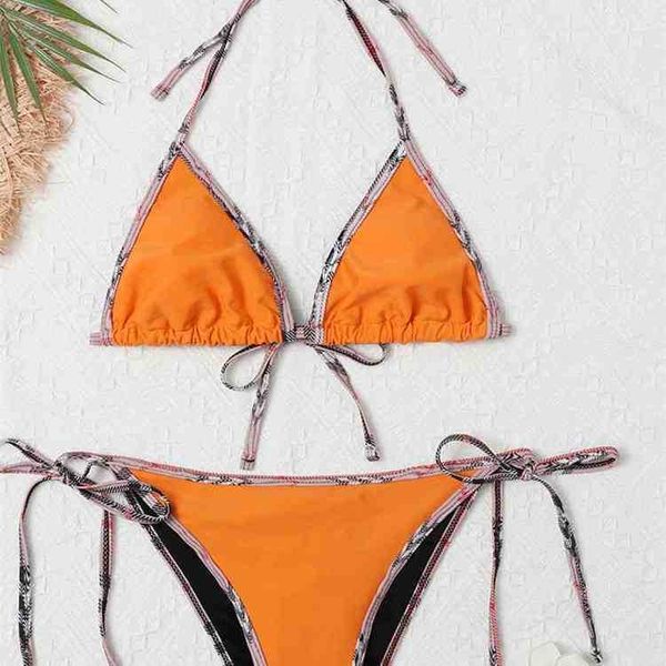 

fashion swimwears luxury brand bru design orange two pieces bikinis bandage push up swimsuit swimwear women beach bathing suits xl 7drz, White;black