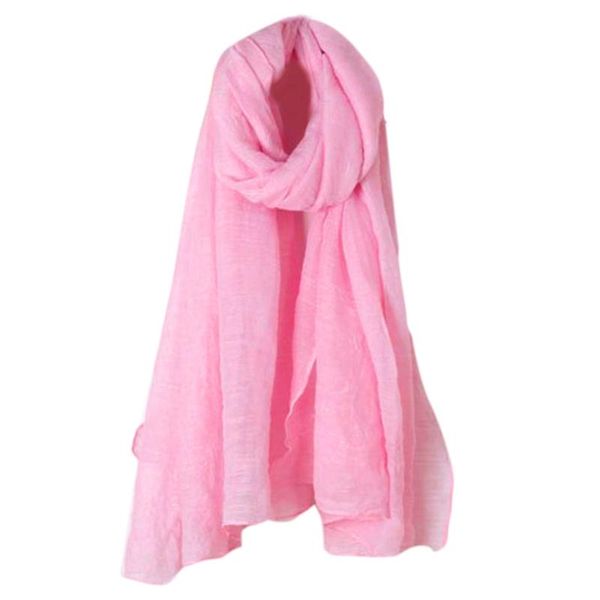 

bibs & burp cloths c5 women solid color long scarf wrap vintage cotton linen large shawl hijab elegant