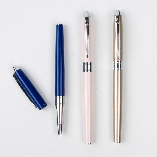 

wingsung 1pcs metal fountain pen with extra fine nib 0.38mm office school stationery supplies for students and kids pens