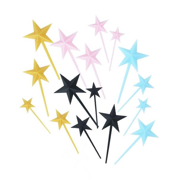 

other festive & party supplies 12pcs plastic star cake er kids birthday dessert cupcake decor baby shower wedding