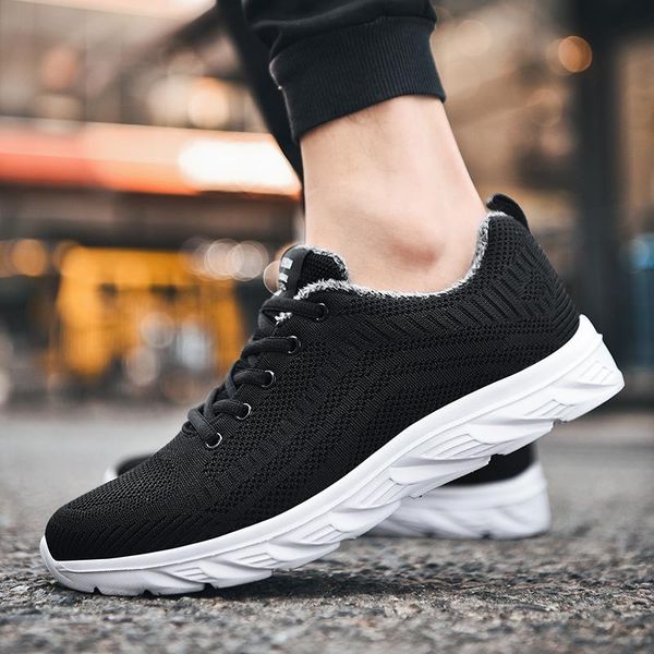 

dress shoes men winter sneakers men's flats breathable walking light running black zapatillas hombre plus size footwear