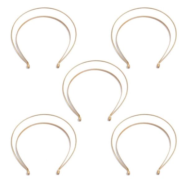 Fermagli per capelli Barrettes E56A Lolita Double Layer Crown Hoop Fascia gotica Metal Godness Fasce per capelli Costume di Halloween Materiale tiara fai da te