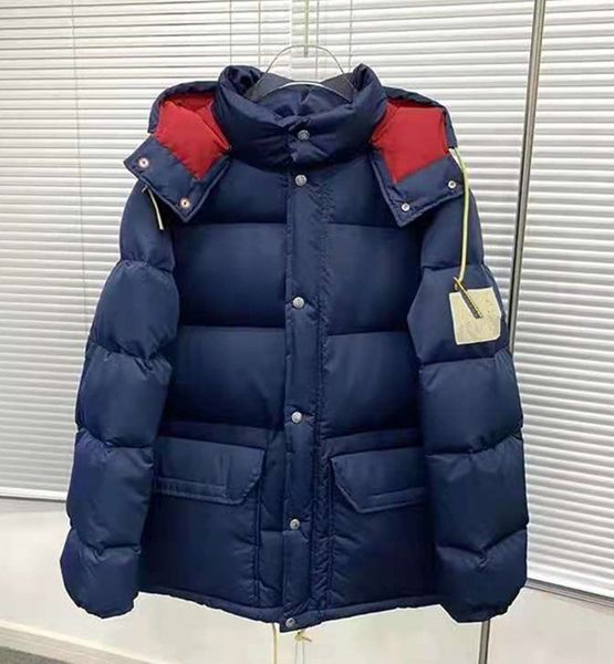 

mens down jacket parkas coats winter hooded casual outdoor feather outwear keep warm coat852685, Black