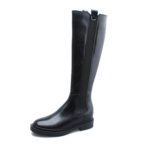 

boots 35-43 large size long female knight 2021 autumn and winter style thin not more than knee high, Black