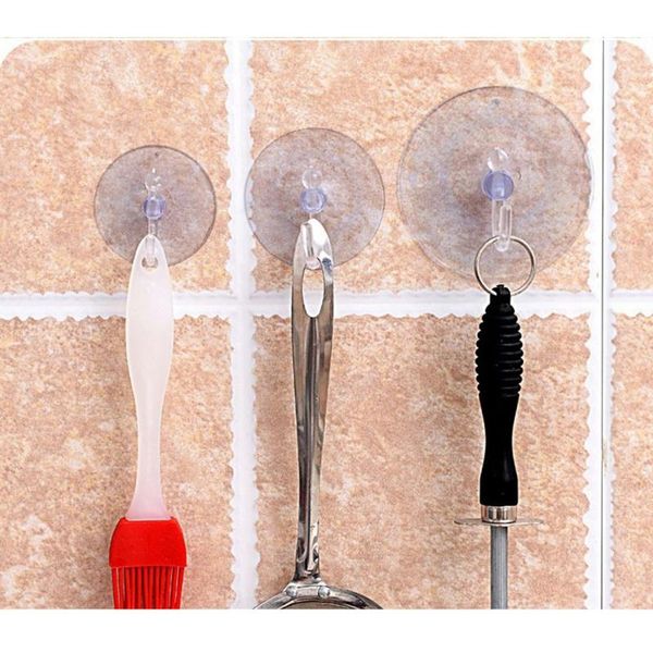 

robe hooks strong transparent wall hanger bathroom kitchen suction cup suckers