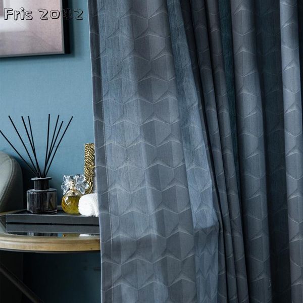 

curtain & drapes modern minimalist dark gray geometric square custom semi-shading partition curtains for living dining room bedroom