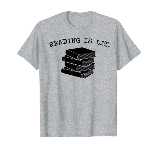 

reading is lit funny i love reading book lover t-shirt, White;black