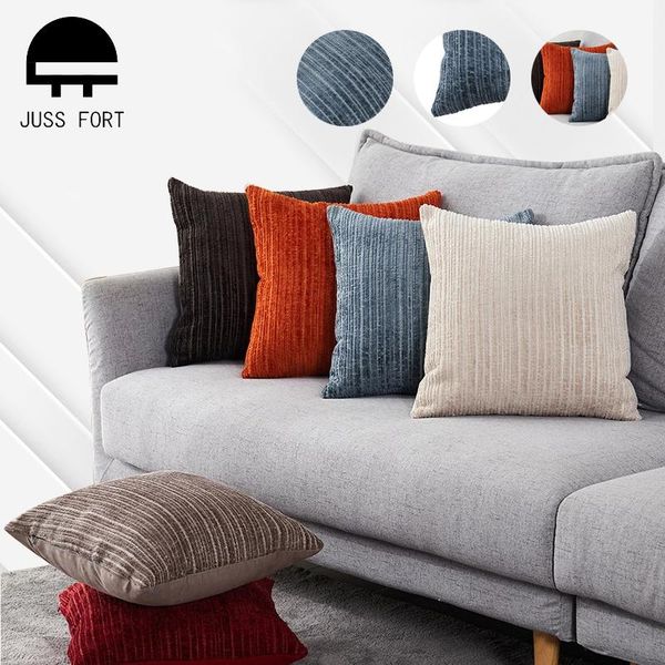 

cushion/decorative pillow nordic chenille cushion cover solid color car throw case for living room sofa pillowcases bedside bedroom pillows