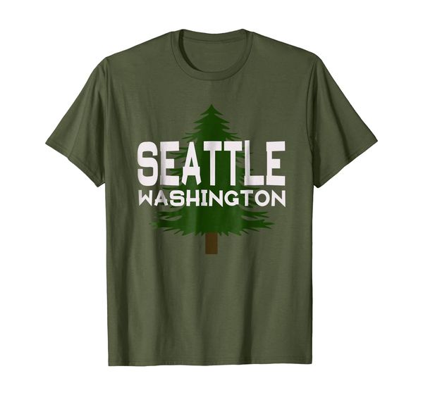 

seattle washington t shirt tree classic wa souvenir, White;black