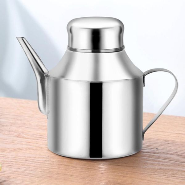 

250ml stainless steel restaurant vinegar container cooking home kitchen large capacity leak proof cruet oil dispenser easy clean