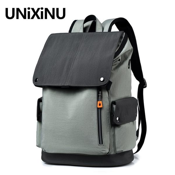 

backpack waterproof nylon men's with usb charging earphone hole large capacity casual travel school lapbag