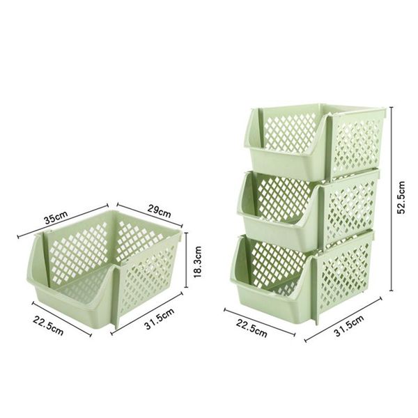 

storage baskets stackable basket organizer food toys toiletries plastic bins ki