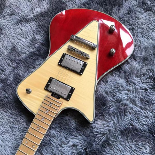 Guitarra elétrica da música do homem grande personalizado no vermelho aceita a cor, o OEM da forma do corpo