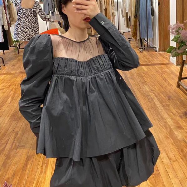 

long-sleeved black seam baby female shirt 2021 european, White