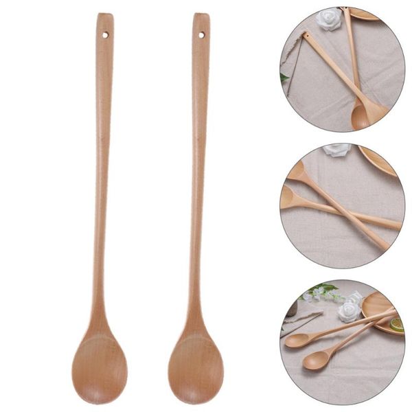 

spoons 4 pcs 1 bag wooden soup dessert (log color)