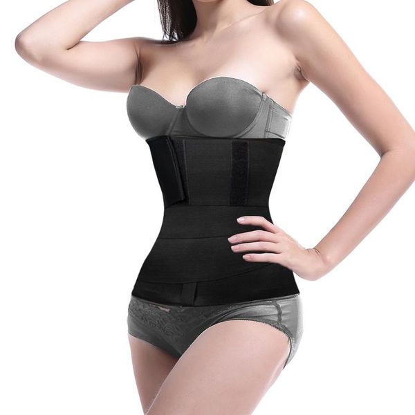 

waist support length 1-6m width 13cm reinforcement body trainer women sweat slimming wraps weight loss sauna belt, Black;gray
