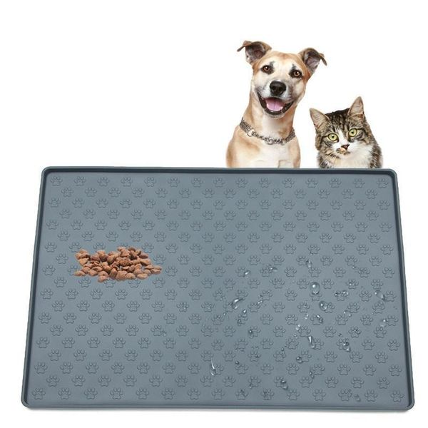 

non-slip leak proof mat for cat silicone waterproof pet dog bowl wear resistant water holder feed eat beds & furniture