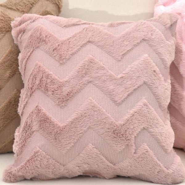 

cushion/decorative pillow skin-friendly pillowcase removable plush car seat decorating cushion cover for home