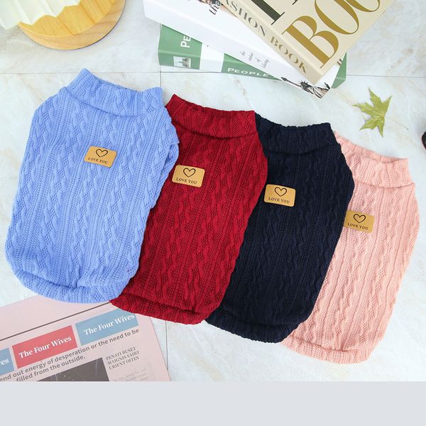 

autumn and winter pet cloth dog teddy small four-color sweater