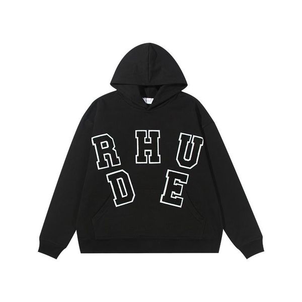 

men's hoodies & sweatshirts oversized solid pullovers black hoodie men women 1:1 hooded letter towel embroidery