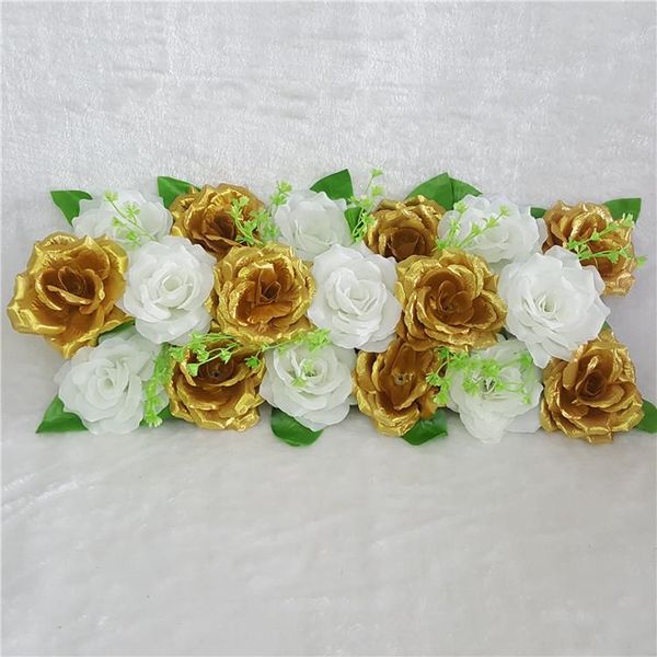 

decorative flowers & wreaths 2pc 50cm artificial silk rose flower row wedding arched door decor flores peony road cited decoration maison